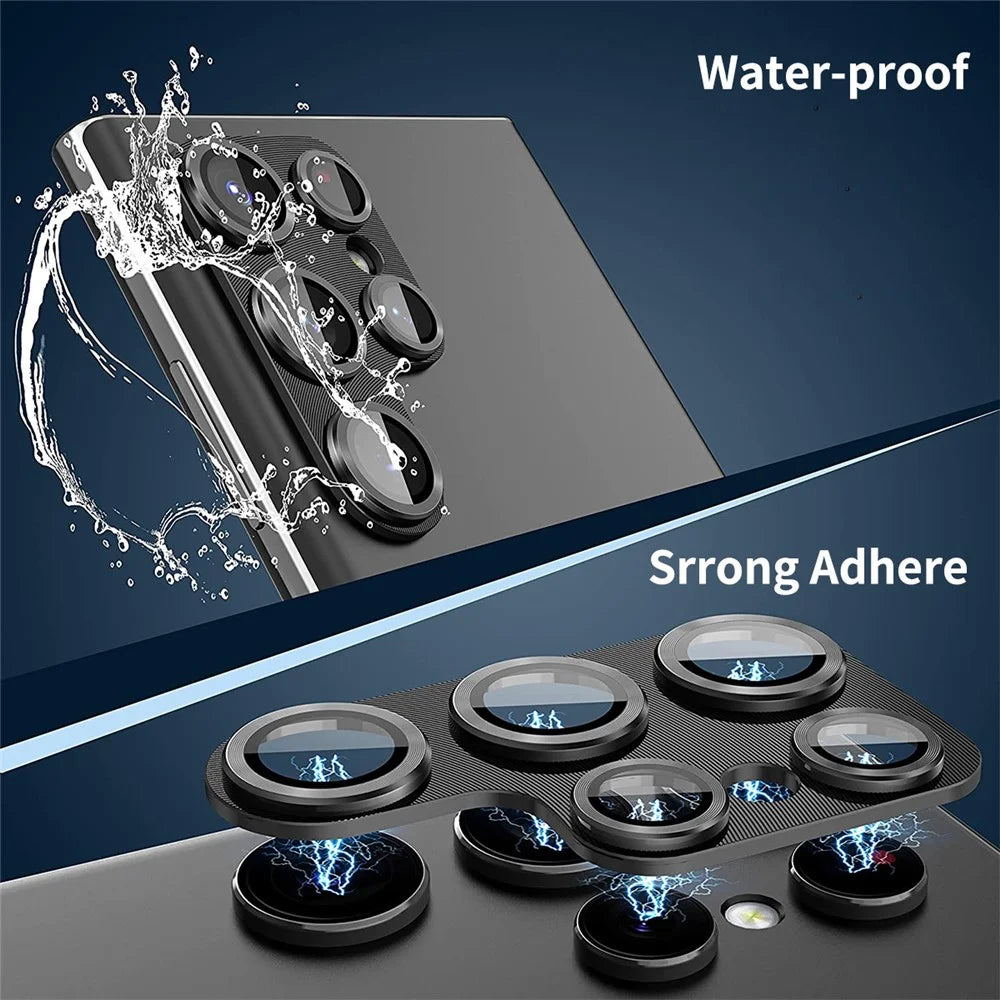 ENKAY HAT PRINCE For Samsung Galaxy S25 Camera Lens Protector   Aluminium Alloy + Tempered Glass Lens Film - Black - 3