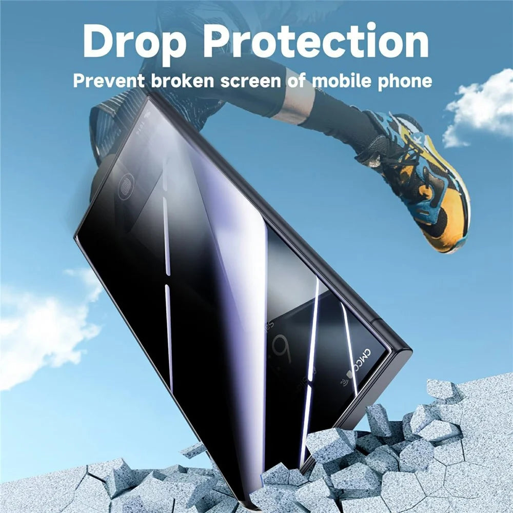 For Samsung Galaxy S25 Ultra Anti Spy Tempered Glass Screen Protector with Automatic Dust Removal Tool - 3
