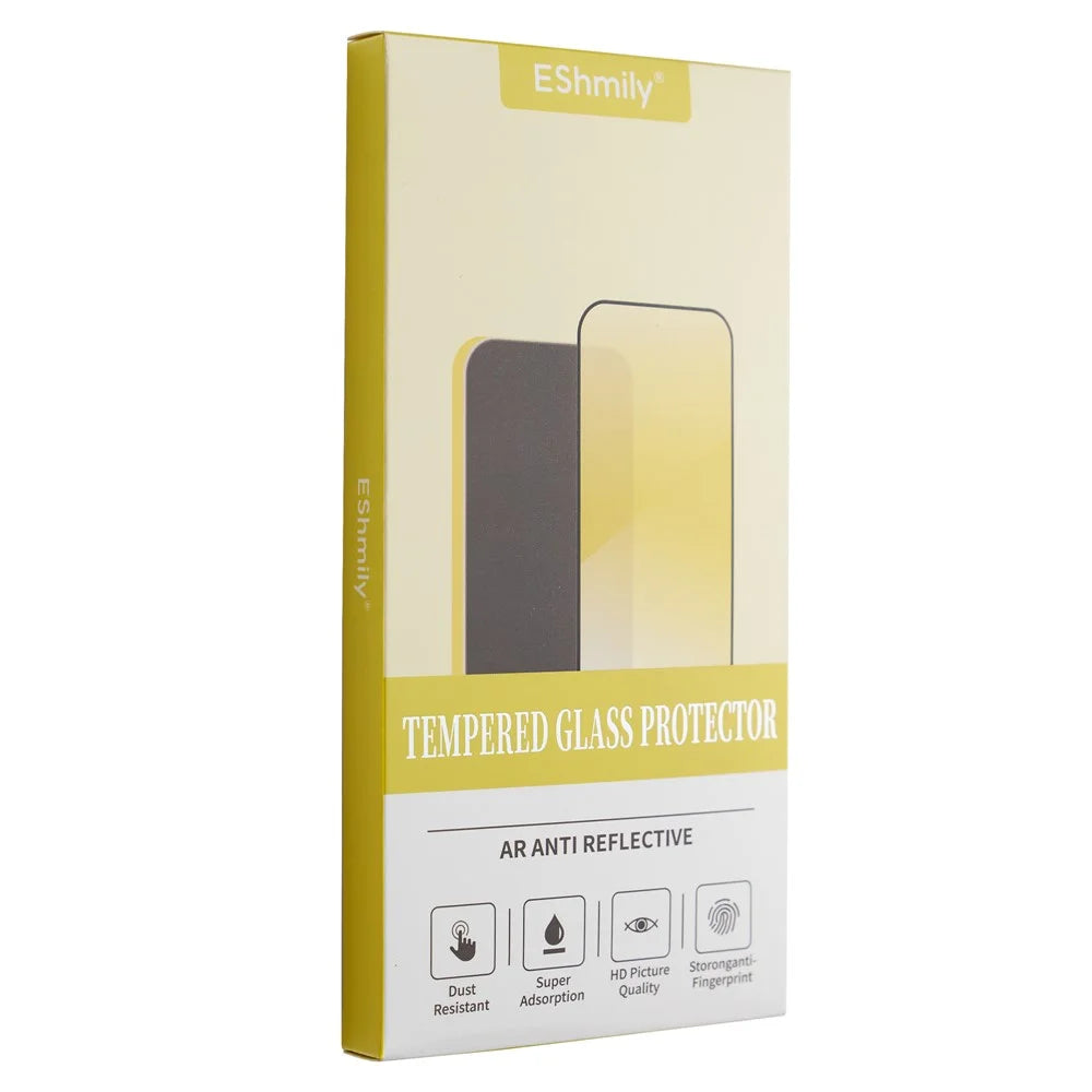 ESHMILY For iPhone 16 Pro Max Screen Protector 2.5D High Aluminium-Silicon Glass Anti Spy Film with Easy Installation Tool - 7