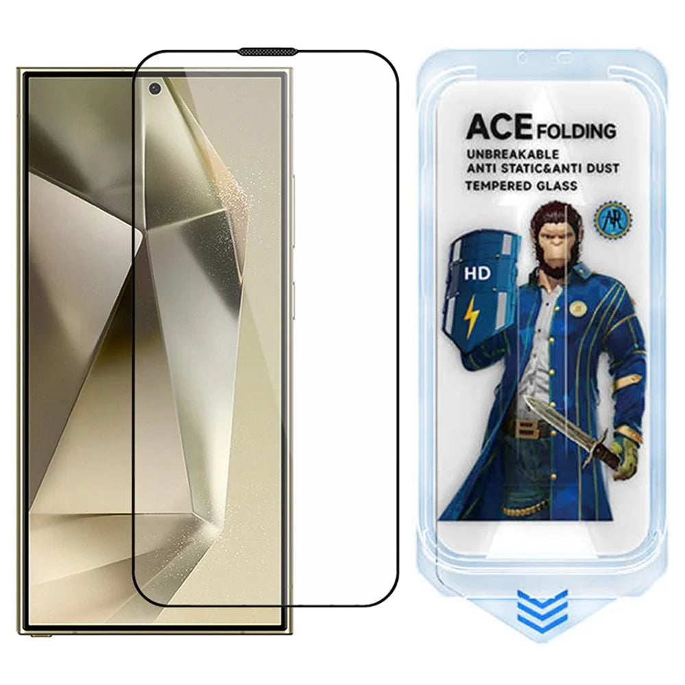 ESHMILY For Samsung Galaxy S24 Ultra Screen Protector 2.5D High Aluminium-Silicon Glass Clear Film with Easy Installation Tool - 1