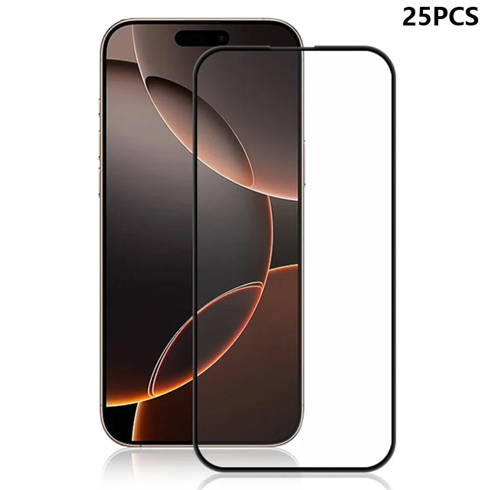 MOCOLO 25Pcs For iPhone 16 Pro Max Screen Protector 3D Curved Tempered Glass Full Glue Film - 1