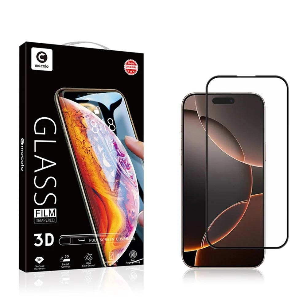 MOCOLO 25Pcs For iPhone 16 Pro Max Screen Protector 3D Curved Tempered Glass Full Glue Film - 6
