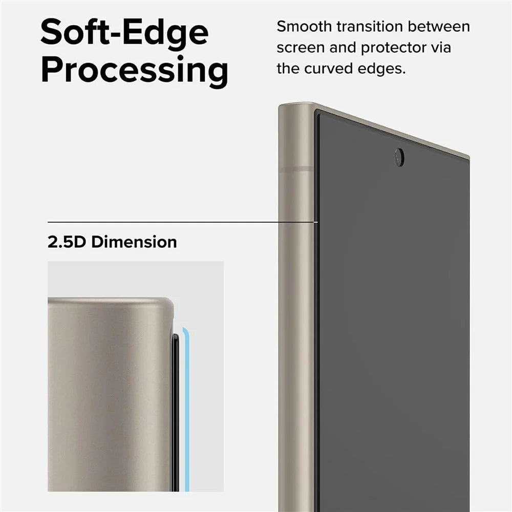 2 Sets For Samsung Galaxy S25 Ultra Tempered Glass HD Clear Screen Protector with Automatic Dust Removal Tool - 6