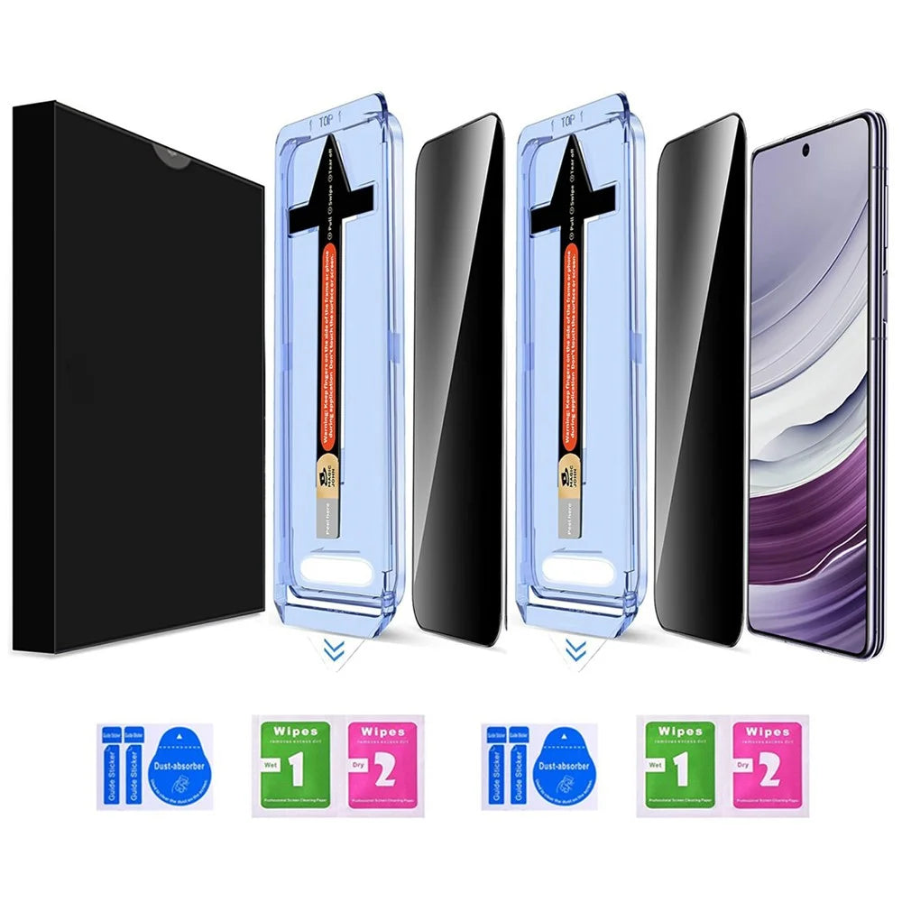 2 Sets For Samsung Galaxy S25+ / S24+ Anti Spy Tempered Glass Screen Protector with Automatic Dust Removal Tool - 6