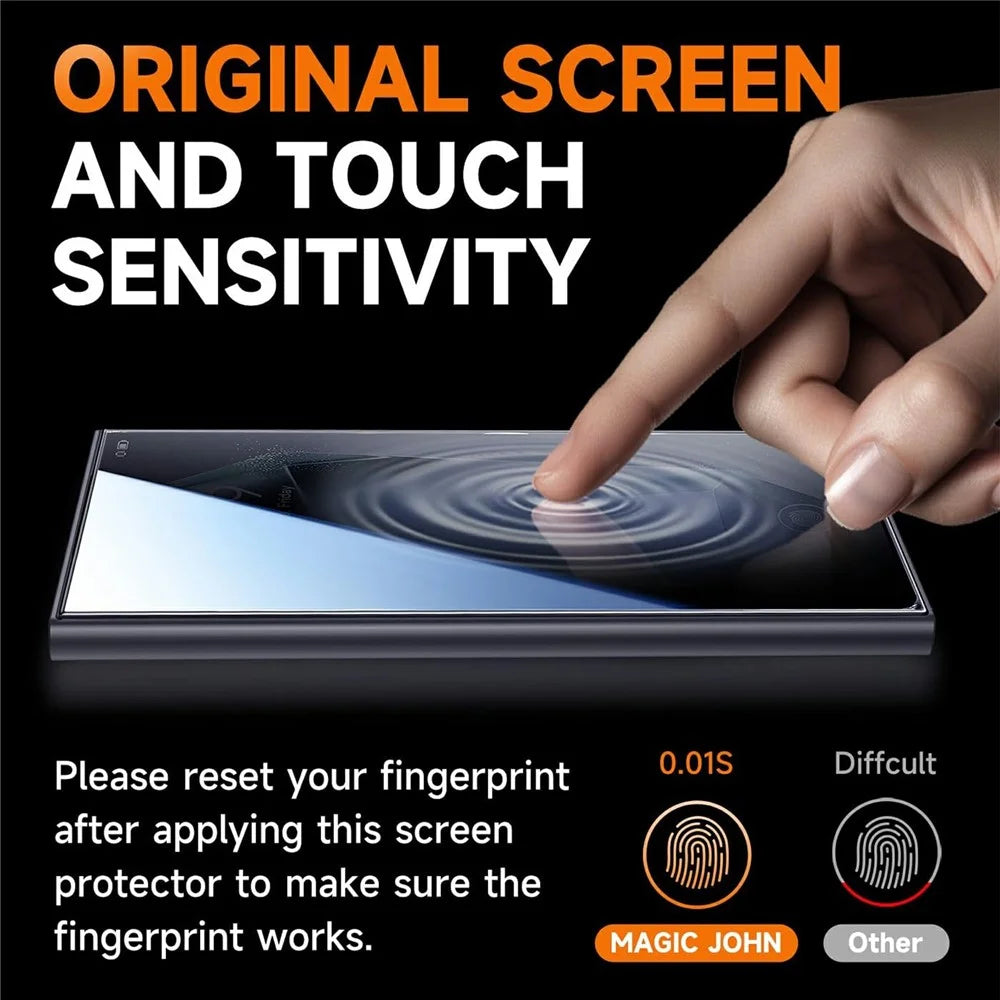 2 Sets For Samsung Galaxy S25 Ultra Anti Spy Tempered Glass Screen Protector with Automatic Dust Removal Tool - 2