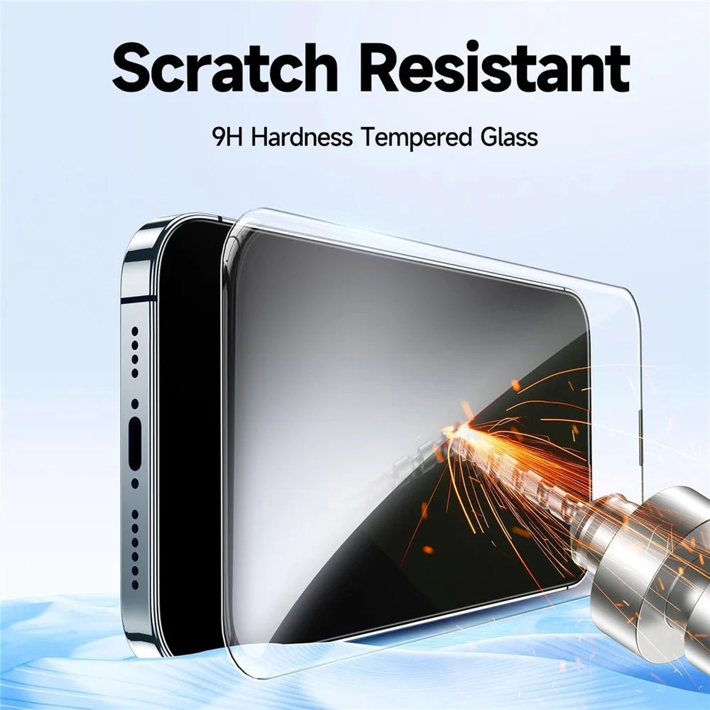 For iPhone 15 Tempered Glass HD Clear Screen Protector with Automatic Dust Removal Tool - 4