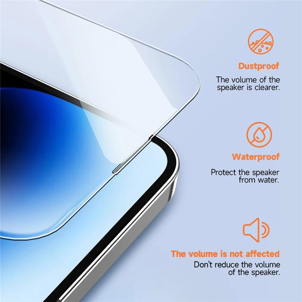 For iPhone 12 Pro Max Tempered Glass HD Clear Screen Protector with Automatic Dust Removal Tool - 3