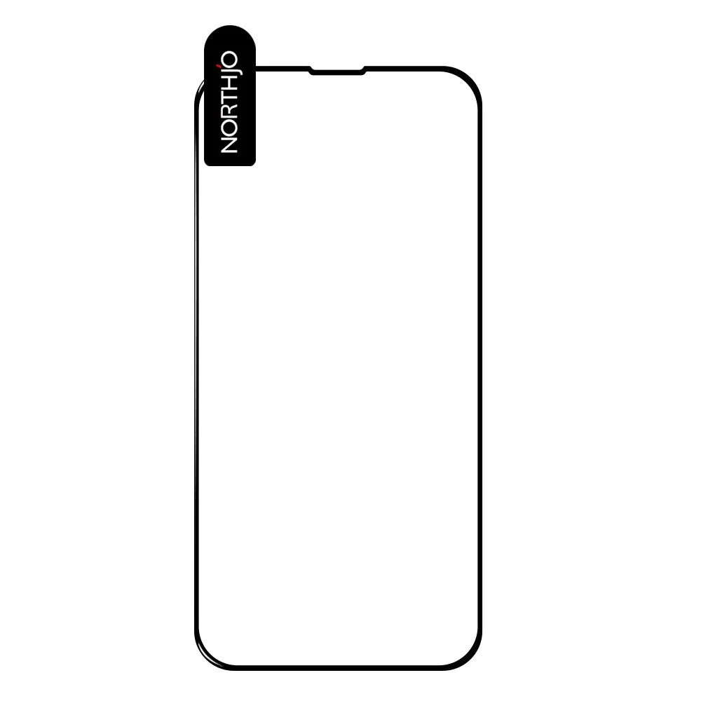 NORTHJO A+ 0.3mm 2.5D Screen Protector for iPhone 14, Silk Printing High Aluminum-silicon Glass Full Cover Film - 2