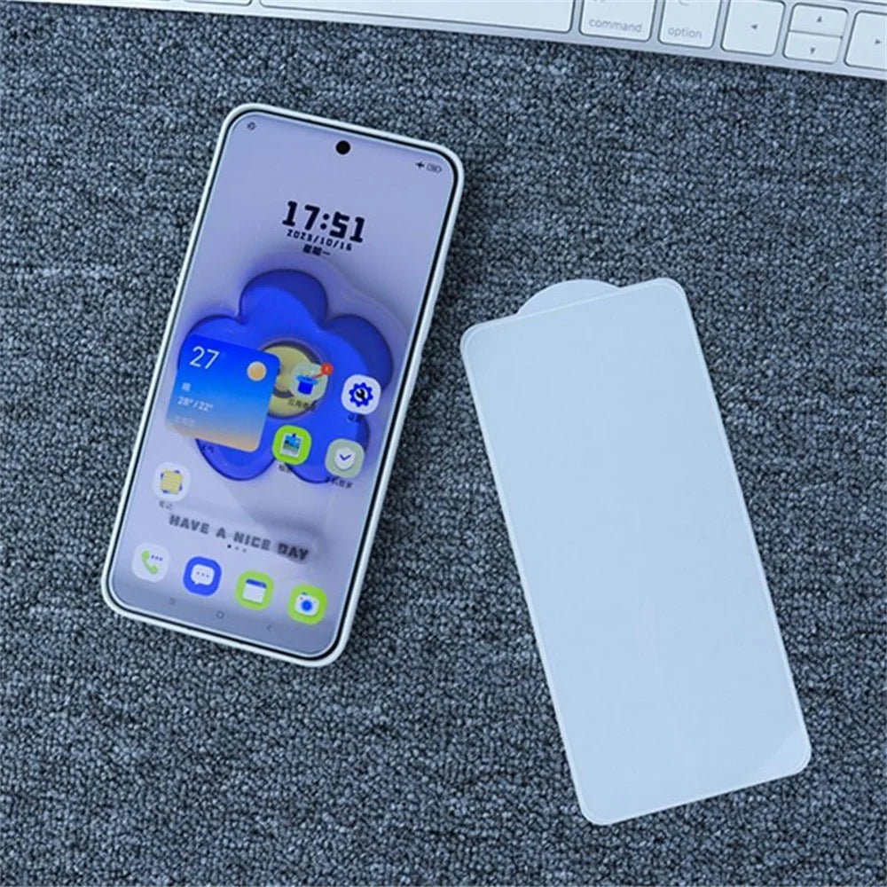 For Samsung Galaxy S24 Ultra Screen Protector Full Glue Electroplated White Edge High Aluminum Silicone Glass Film - 2
