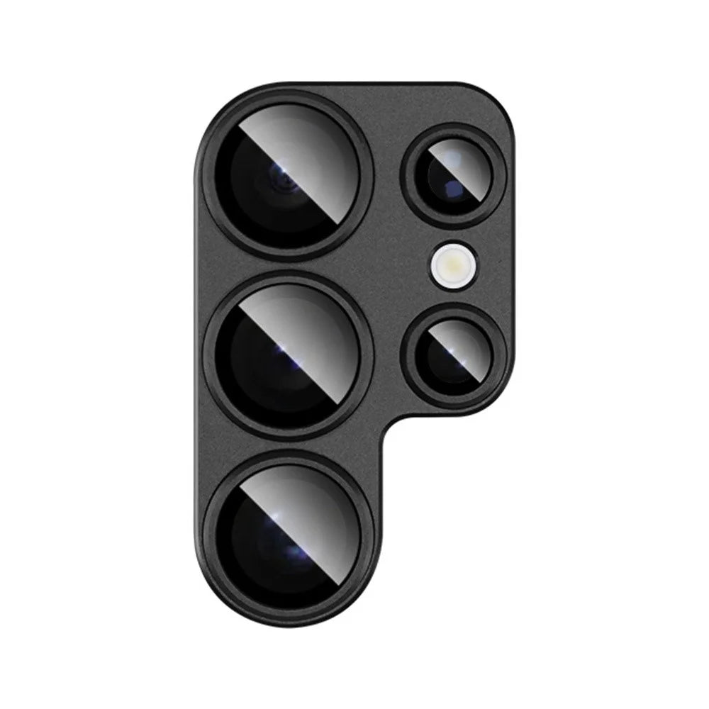 IMAK For Samsung Galaxy S25 Ultra Camera Lens Film Metal Lens Cap + Tempered Glass Lens Protector - Black - 7