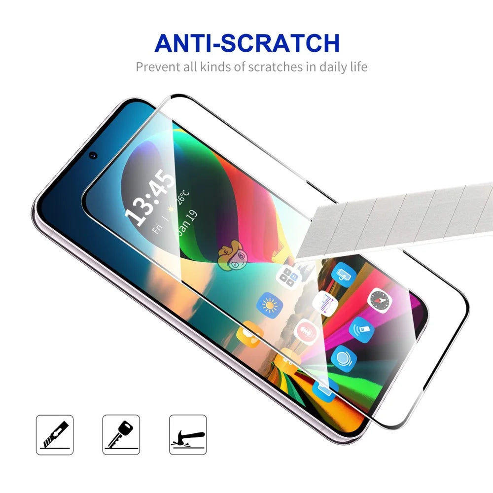 ENKAY HAT PRINCE For Motorola Moto G Power (2025) 2Pcs Screen Protector   9H Silk Printing 0.26mm Tempered Glass - Transparent - 4
