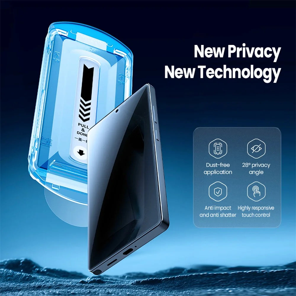 NILLKIN For Samsung Galaxy S25 Ultra Anti-Peep Screen Protector Anti-Scratch AGC Glass Full Screen Film - 4