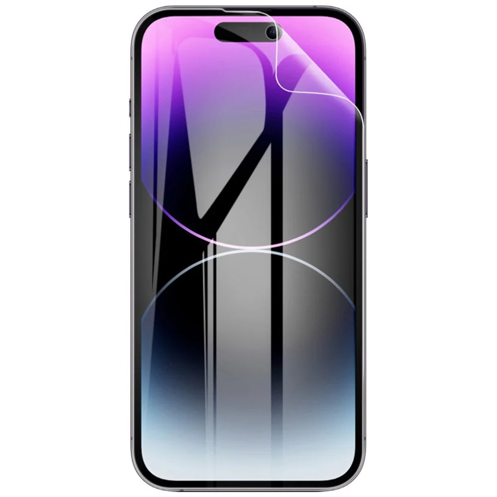 IMAK 2Pcs / Set Screen Protector for iPhone 14 Pro Max, Full Coverage Ultra Clear Anti-abrasion Soft TPU Hydrogel Film III - 4