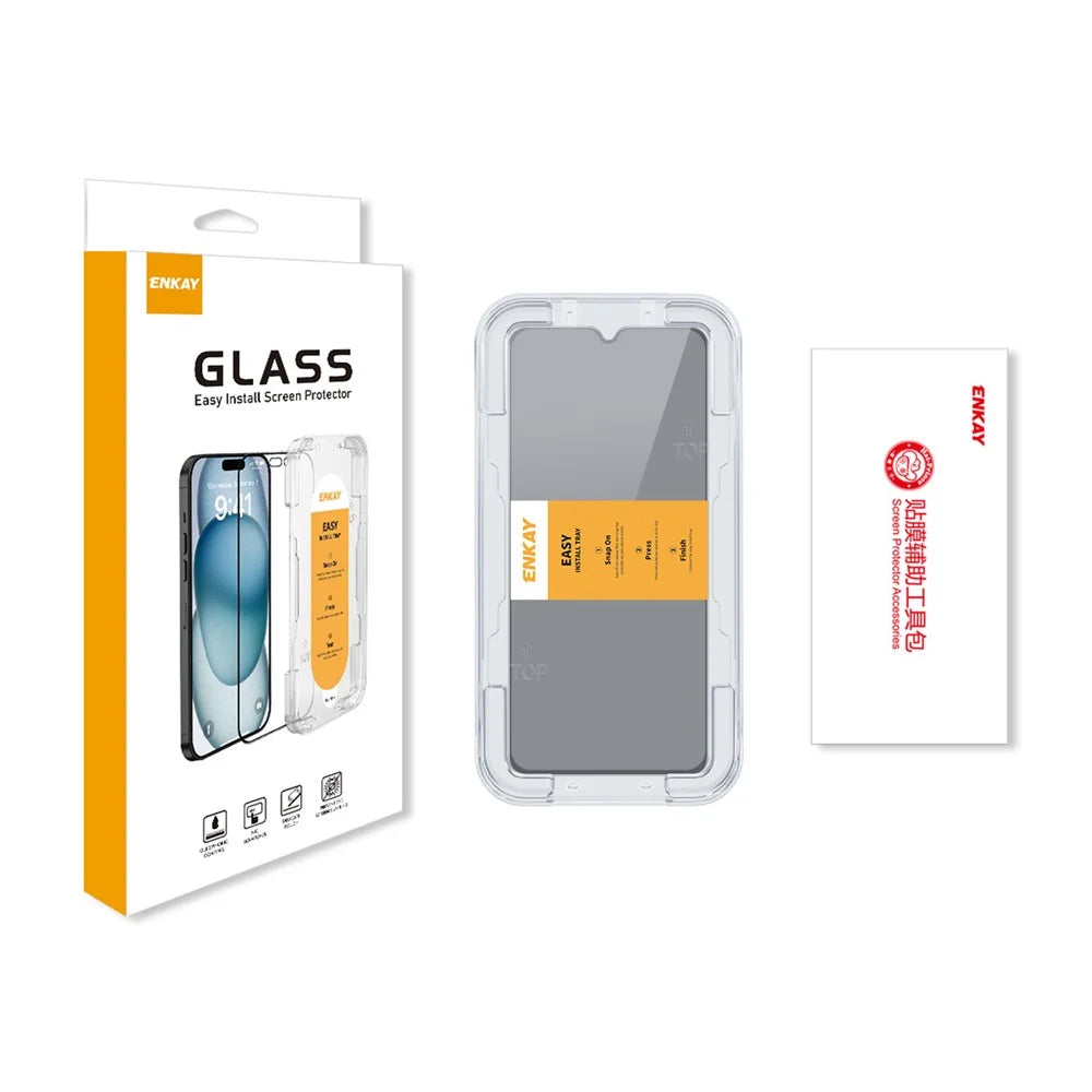 ENKAY HAT PRINCE For Samsung Galaxy A26 5G Anti-Spy Film   Silk Printing Tempered Glass Screen Protector with Installation Tool - Grey - 7