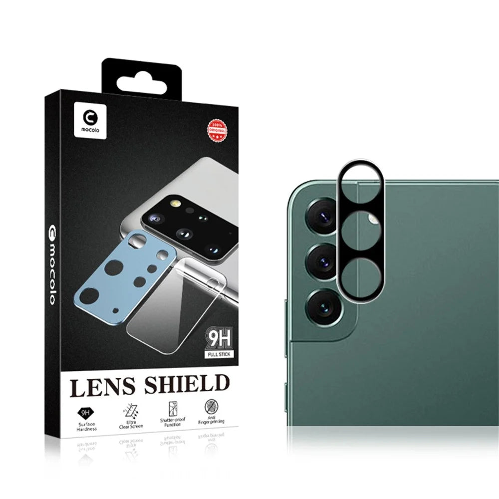 MOCOLO For Samsung Galaxy S25 Camera Lens Protector Silk Printing Tempered Glass Lens Film - Black - 6