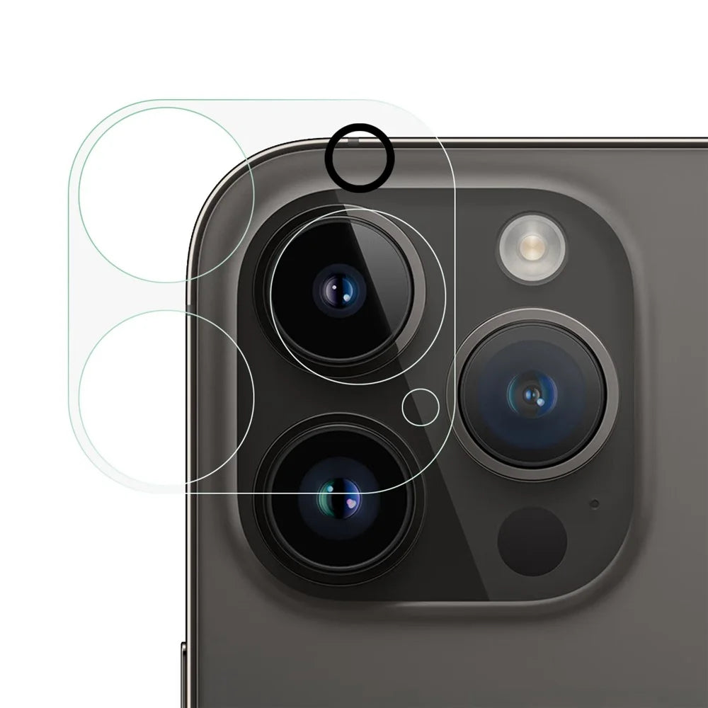 RURIHAI For iPhone 14 Pro Max Camera Lens Film Ultra HD High Aluminium-silicon Glass 3D Camera Lens Protector - 1