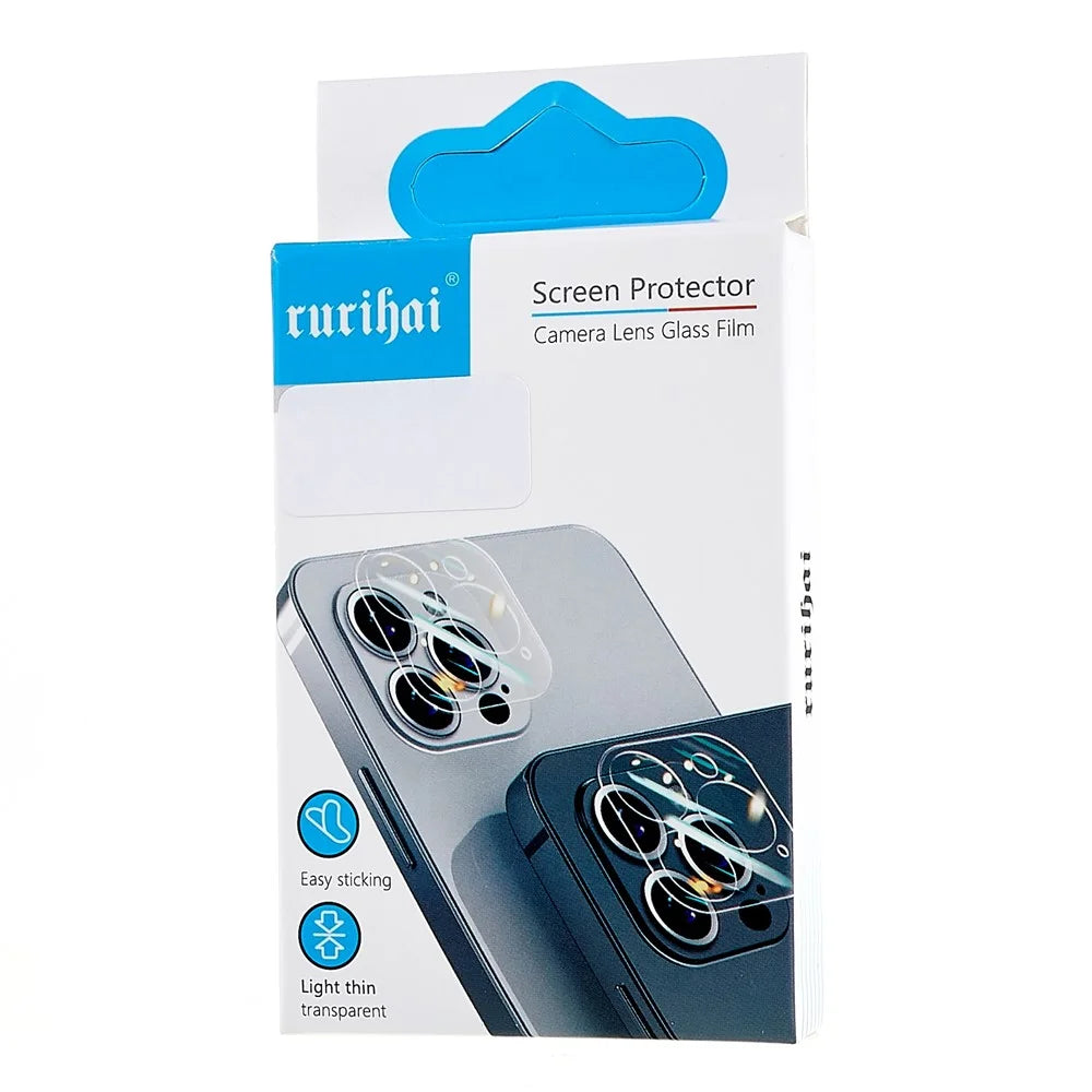 RURIHAI For iPhone 14 Pro Max Camera Lens Film Ultra HD High Aluminium-silicon Glass 3D Camera Lens Protector - 7