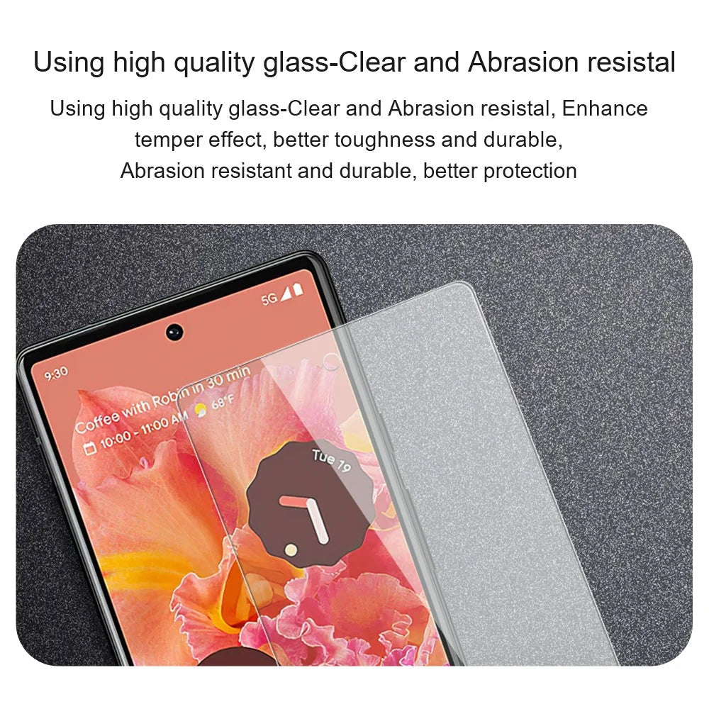AMORUS For Google Pixel 9a Screen Protector 2.5D Arc Edge 9H High Aluminum-Silicon Glass Film - 7