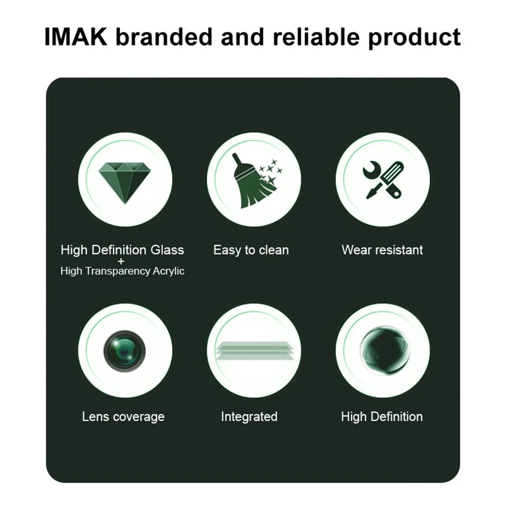 IMAK For iPhone 17e / 16e Tempered Glass Camera Lens Protector + Acrylic Lens Cap - 4
