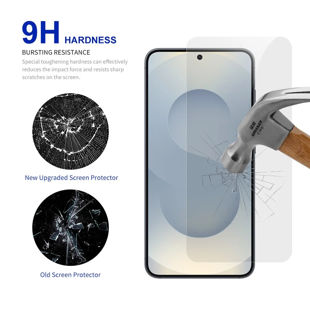 RURIHAI For Samsung Galaxy S25 Edge Screen Protector Ultra Clear AGC Glass Film (Fingerprint Unlock) - 3