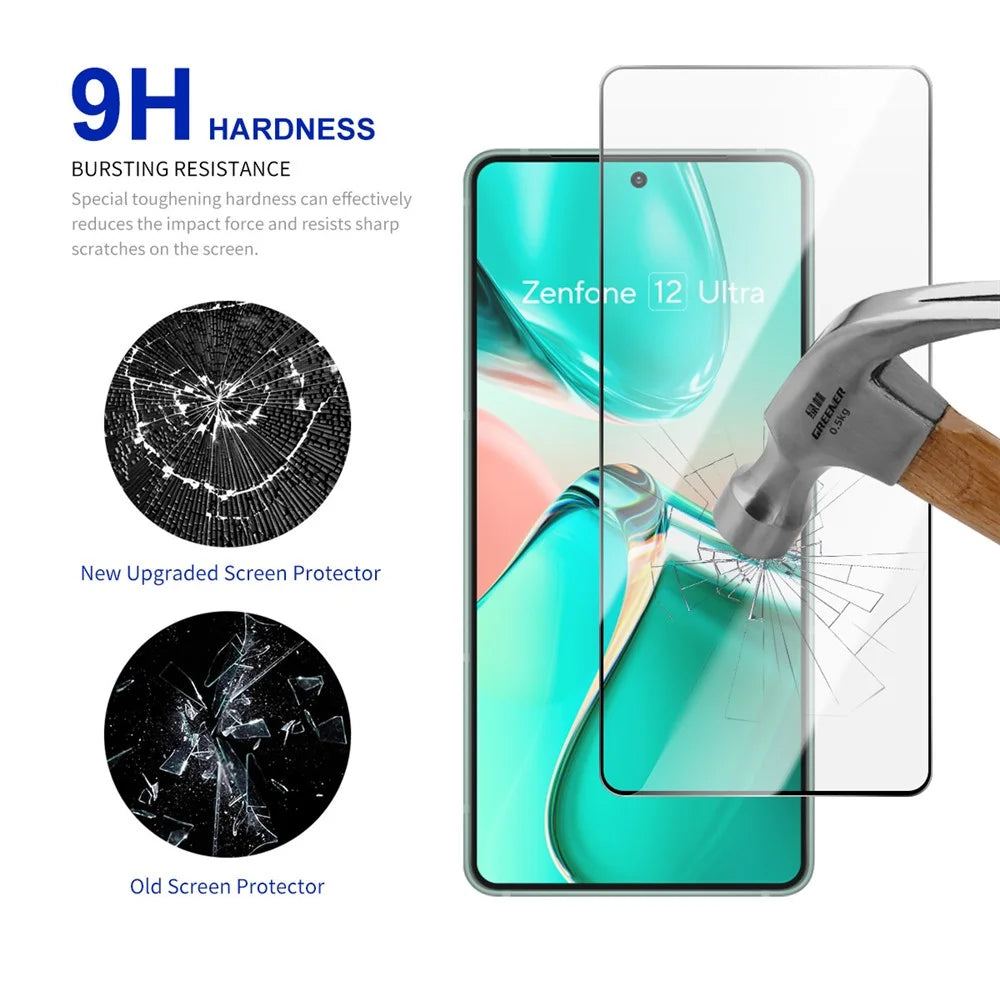 RURIHAI 10Pcs For Asus Zenfone 12 Ultra 5G High Aluminium-Silicon Glass Film 0.26mm 2.5D Screen Protector - 2