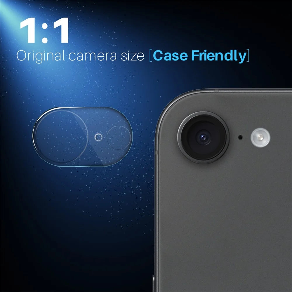 NORTHJO 2Pcs For iPhone 17e / 16e Tempered Glass Camera Lens Protector Clear 3D Integrated Full Coverage - 3