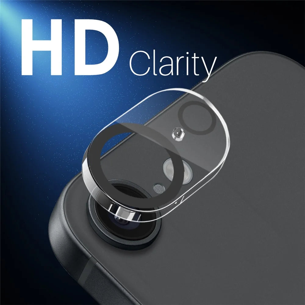 NORTHJO 2Pcs For iPhone 17e / 16e Camera Lens Protector Black Circles 3D Full Coverage Clear Tempered Glass Lens Film - 2
