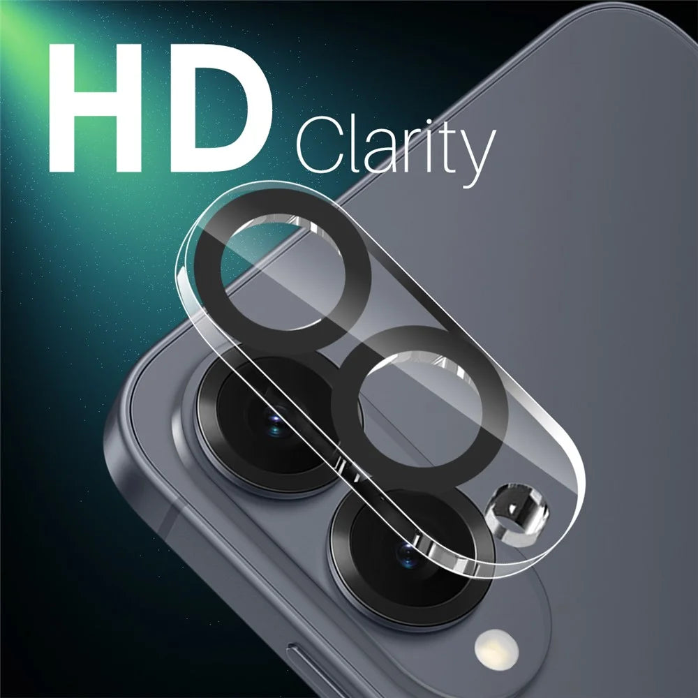 NORTHJO 2Pcs For Samsung Galaxy S25 Edge Camera Lens Protector Black Circles 3D Full Coverage Clear Tempered Glass Lens Film - 2