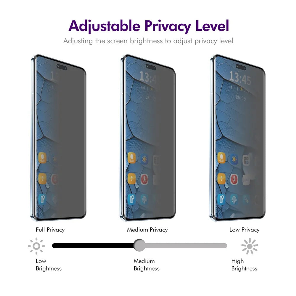 ENKAY HAT PRINCE For Honor Magic7 Lite 5G / X9c 5G / X60 Pro 5G Privacy Screen Protector 3D Curved Tempered Glass Anti-Spy Film - 3