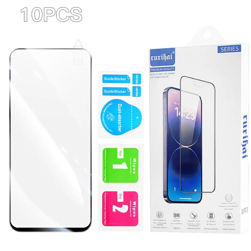 RURIHAI 10Pcs For Realme P3x 5G High Aluminium-Silicon Glass Film 0.26mm 2.5D Screen Protector - 7