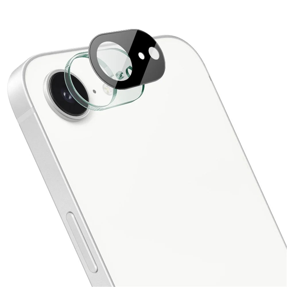 IMAK For iPhone 17e / 16e Tempered Glass Lens Film + Acrylic Cap (Black Version) - 1