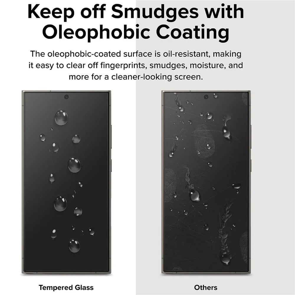 2Pcs For Samsung Galaxy S25 Ultra Screen Protector HD Clear High Aluminium Silicon Glass Film (Fingerprint Unlock) - 2