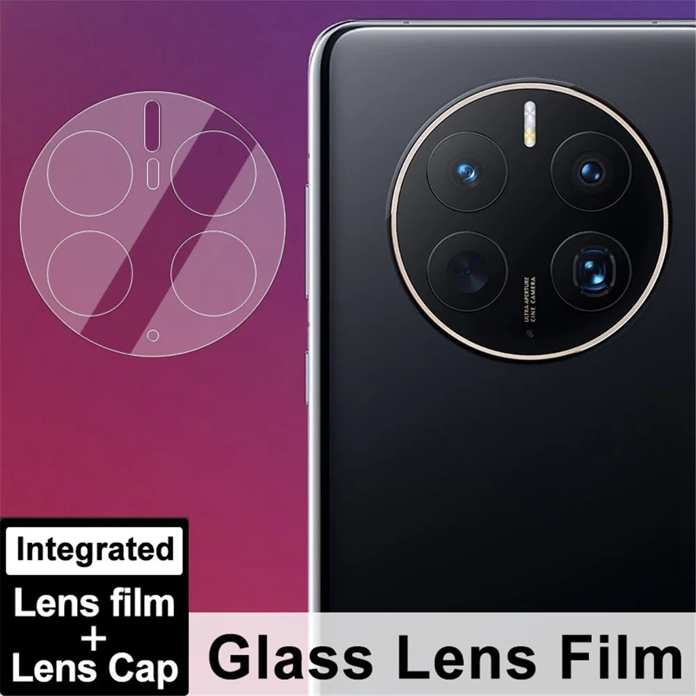 IMAK For Huawei Mate 50 Pro 4G Camera Lens Protector HD Tempered Glass Camera Lens Film + Acrylic Lens Cap - 5