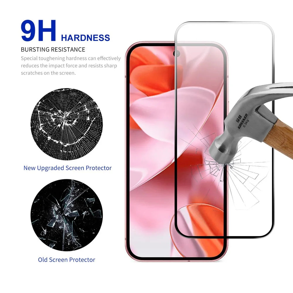 RURIHAI 10Pcs For Google Pixel 9a High Aluminium-Silicon Glass Film 0.26mm 2.5D Screen Protector - 3