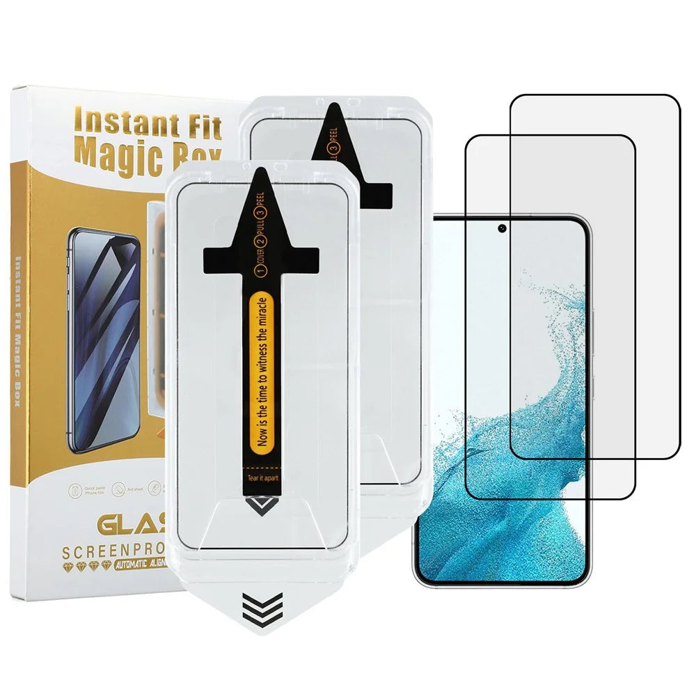 2Pcs For Samsung Galaxy S23 / S22 5G Screen Protector HD Clear High Aluminium Silicon Glass Film (Fingerprint Unlock) - 1
