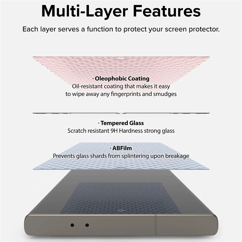 2Pcs For Samsung Galaxy S23 / S22 5G Screen Protector HD Clear High Aluminium Silicon Glass Film (Fingerprint Unlock) - 4