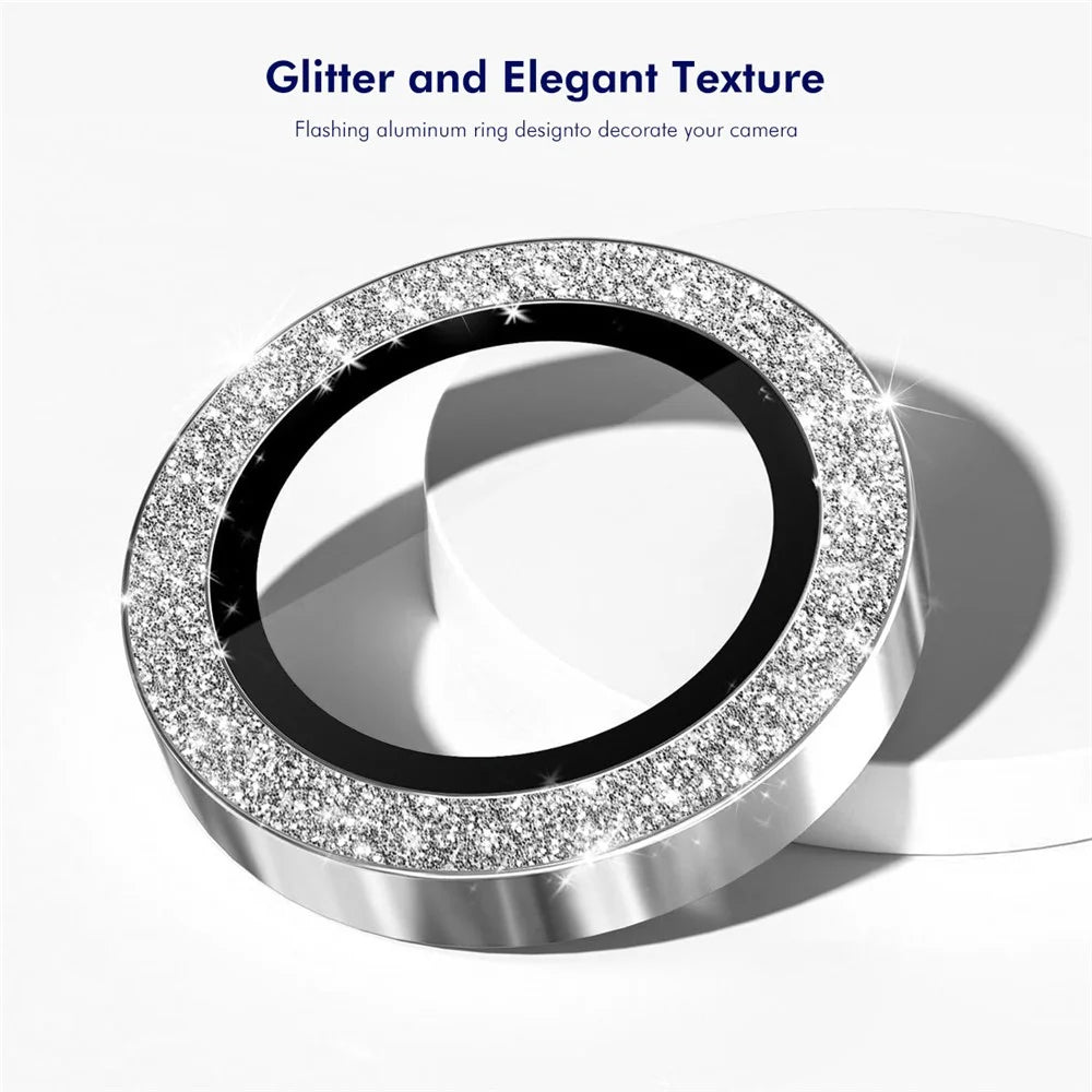 ENKAY HAT PRINCE For Samsung Galaxy Z Flip6 5G Camera Lens Protector  Glitter Decor Tempered Glass Lens Film - Black - 2