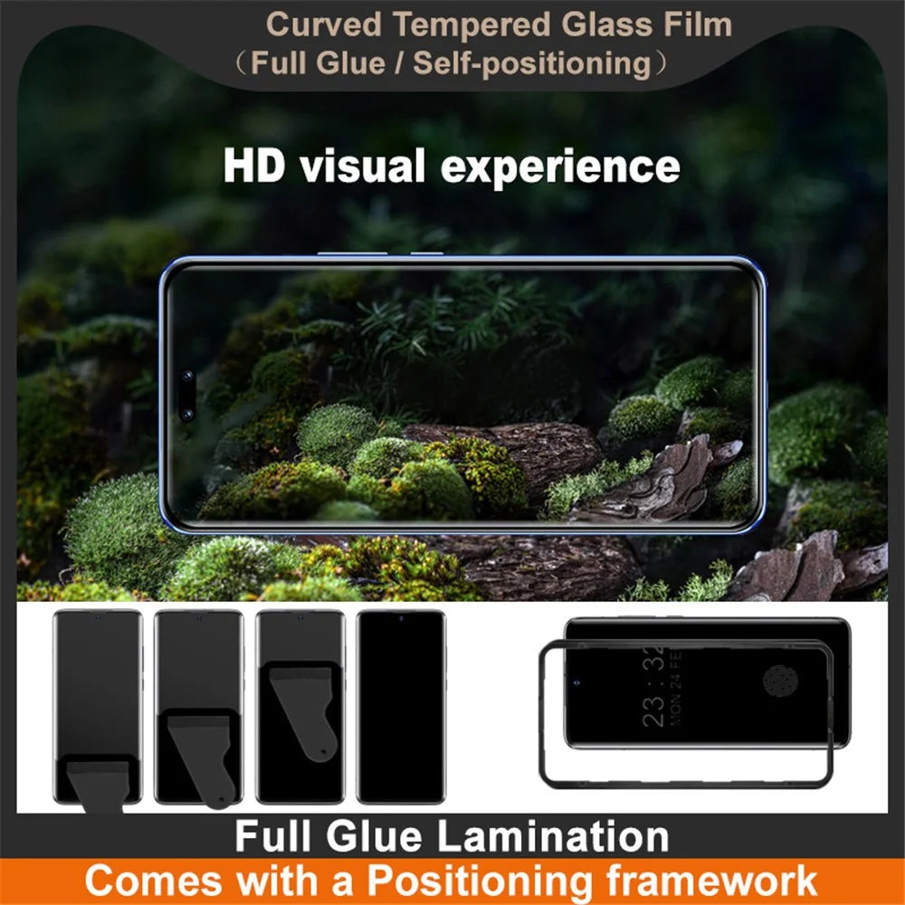 IMAK Screen Protector For Huawei nova 12 Pro 5G / nova 12 Ultra 5G / nova 13 Pro 5G Full Glue 3D Curved Tempered Glass Film with Positioning Frame - 5