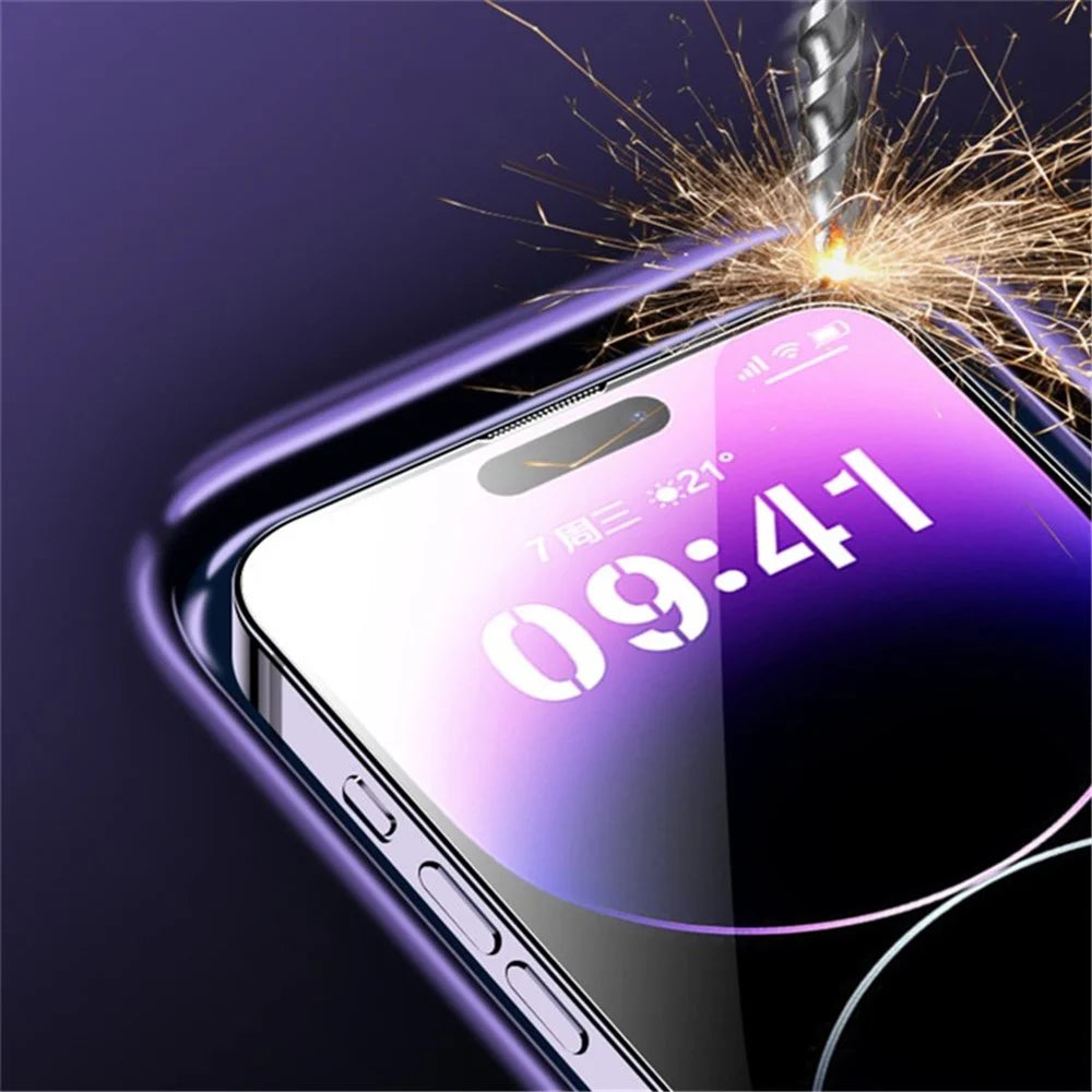 For iPhone 16 Pro Max Screen Protector Automatic Dust Removal Tempered Glass HD Clear Film with Automatic Alignment Tool - 2