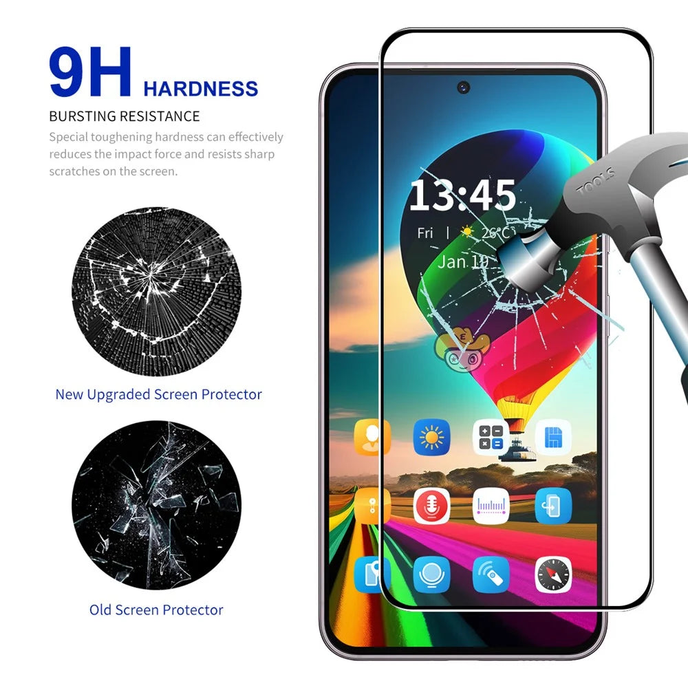 ENKAY HAT PRINCE For Motorola Moto E15 4G / Motorola Moto G05 4G 2Pcs Screen Protector   9H Silk Printing 0.26mm Tempered Glass - Transparent - 3