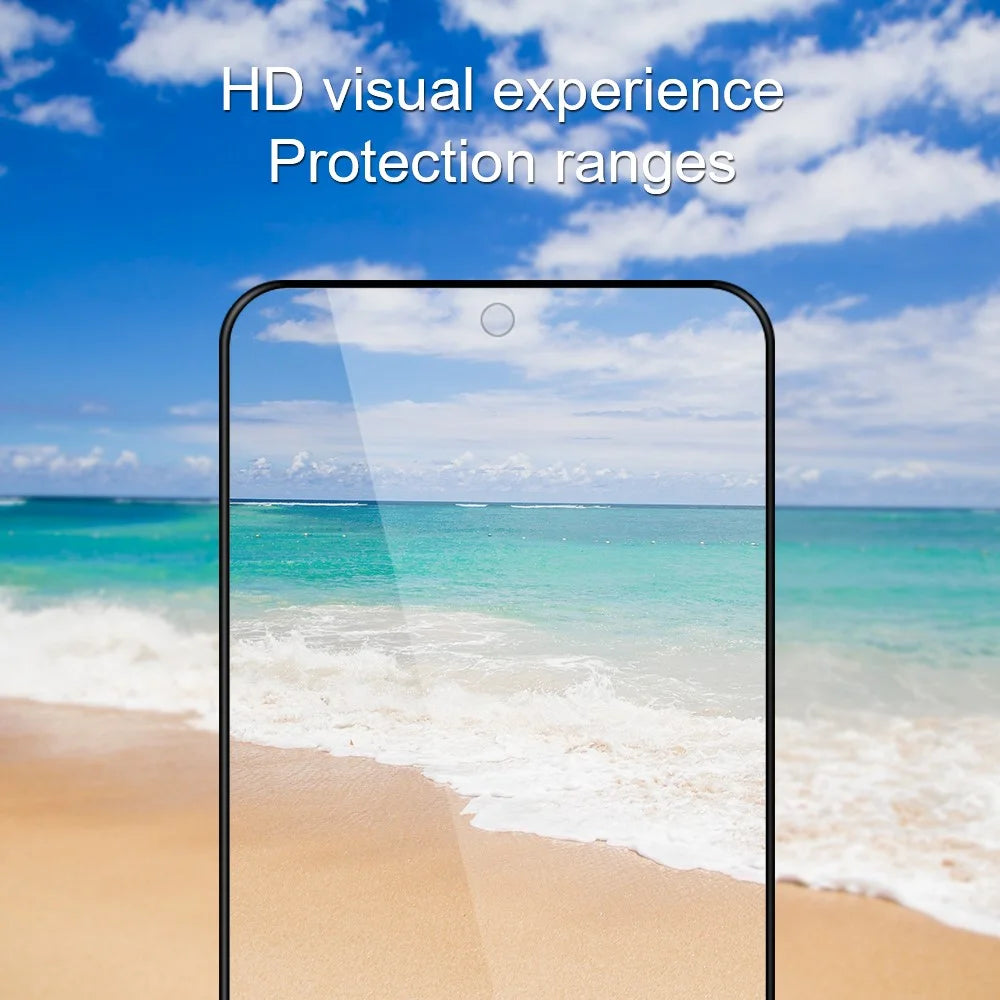 AMORUS 2Pcs For Honor X8c 4G / X8b 4G Screen Protector Shatterproof Silk Printing Tempered Glass Film - Black - 3