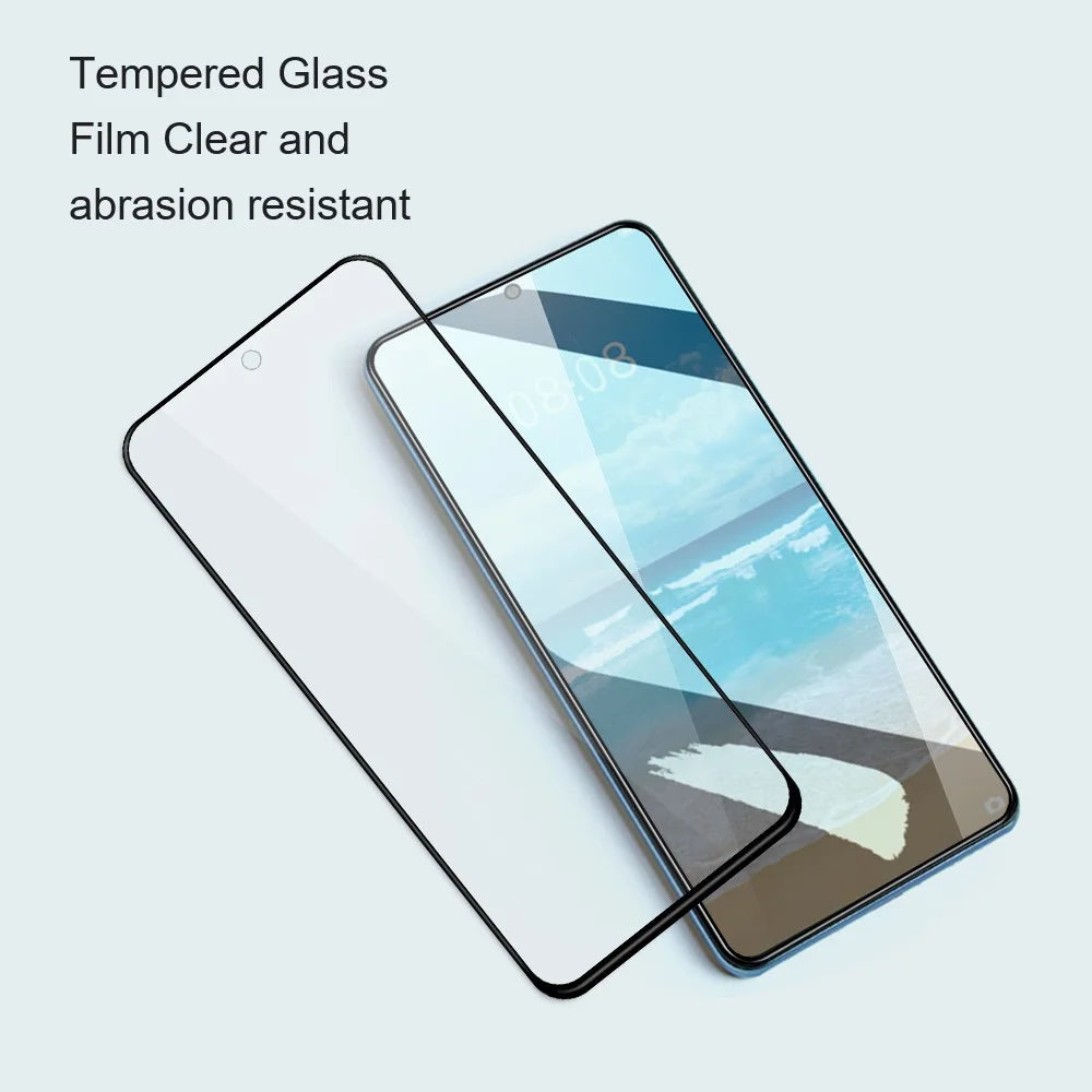 AMORUS 2Pcs For Honor X8c 4G / X8b 4G Screen Protector Shatterproof Silk Printing Tempered Glass Film - Black - 5