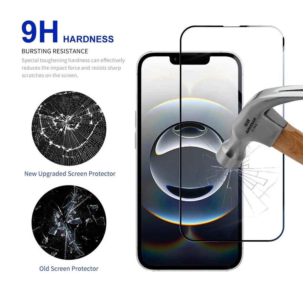 RURIHAI 10Pcs For iPhone 17e / 16e High Aluminium-Silicon Glass Film 0.26mm 2.5D Screen Protector - 3