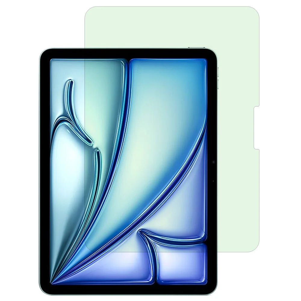 For iPad Air 13 (2026) / (2025) / (2024) Screen Protector Anti-Green-Ray Eye Protection 0.3mm Arc Edge Tempered Glass Tablet Film - 1