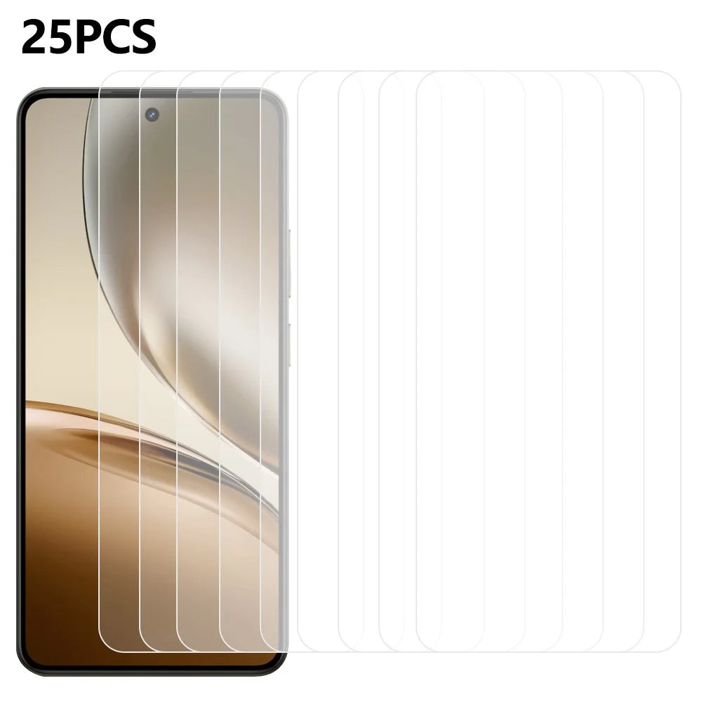 25Pcs For Realme Neo7x 5G Tempered Glass High Definition Screen Protector Film (No Package, with Wipes Set, Dust-absorber, Guide Sticker) - 1