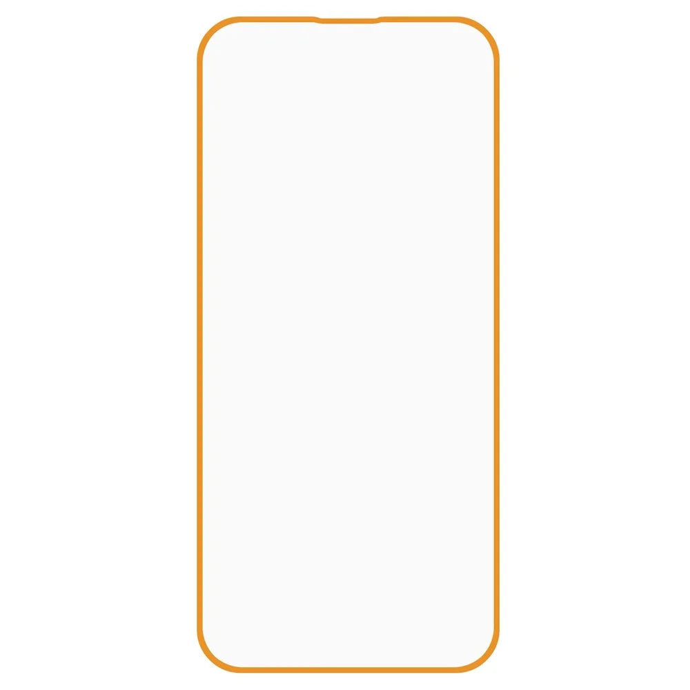 For iPhone 14 Pro Max Luminous Frame Tempered Glass HD Clear Film Full Glue Full Coverage Anti-explosion Screen Protector - Orange - 2