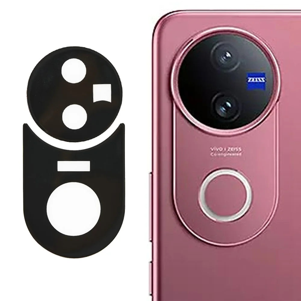 1 Set For vivo V50 5G Camera Lens Protector 2.5D Arc Edge Silk Printing Tempered Glass Lens Film - 1