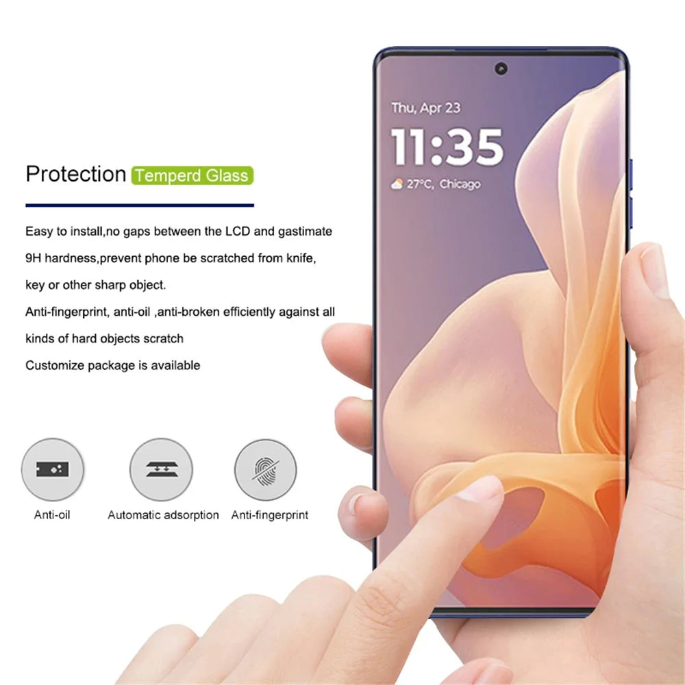 MOCOLO For Motorola Moto G85 5G Screen Protector 3D Curved Tempered Glass Film - 5