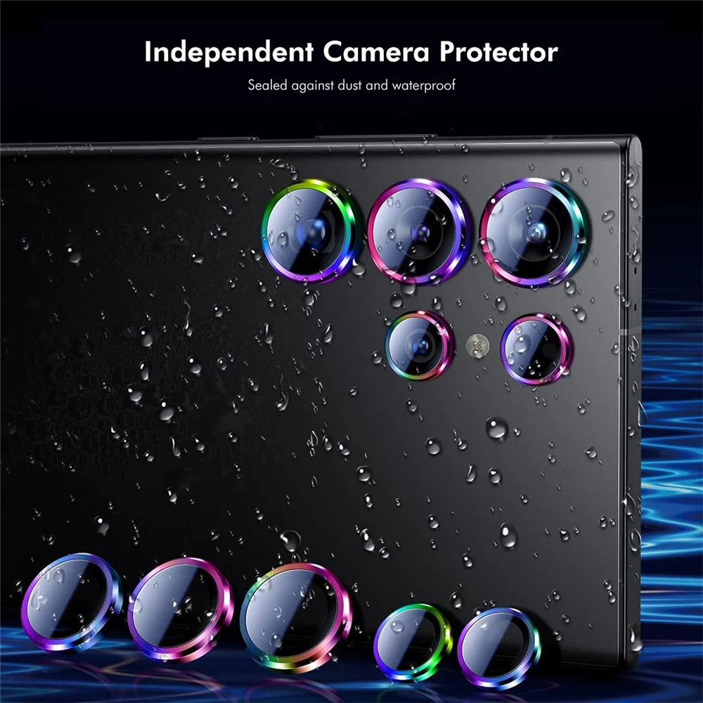 ENKAY HAT PRINCE For Samsung Galaxy S25 Ultra Camera Lens Protector   AR Clear Metal Ring Rear Lens Film - Black - 5