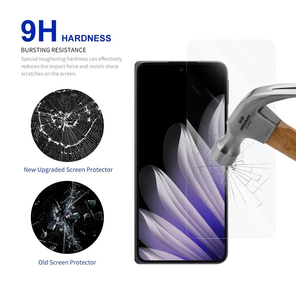 RURIHAI 10Pcs For Oppo Find N5 5G Screen Protector 0.26mm 2.5D High Aluminium Silicon Glass Film - 3